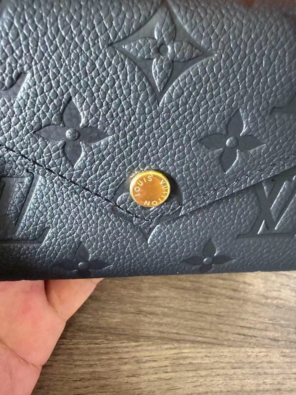 Louis Vuitton Black Monogram Envelope Wallet with Gold Snap - Picture 7 of 16
